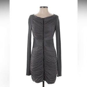 Rag & Bone Charcoal Long-Sleeve Dress with Full Length Zipper - Size 8